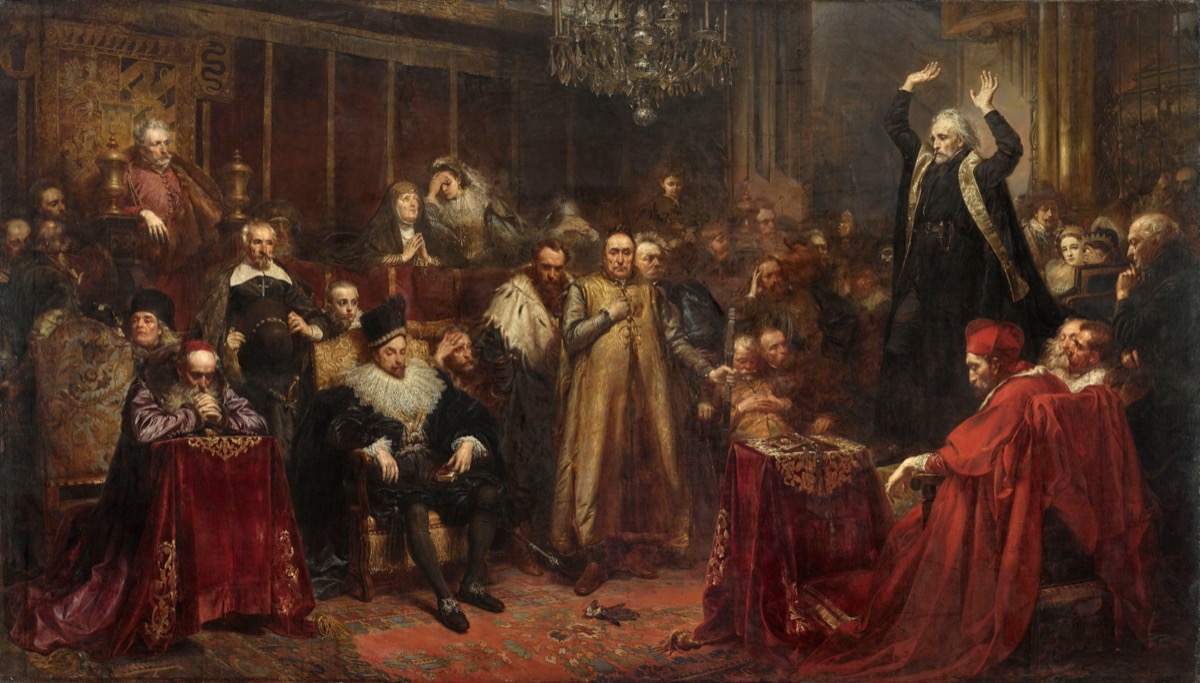 Kazanie Skargi by Jan Matejko (1864) — Piotr Skarga preaches before the Sejm
